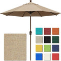 EliteShade USA 10-Year-Non-Fading 9Ft Market Umbrella Patio Umbrella Outdoor Table Umbrella with Ventilation, Heather Beige