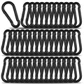 100Pcs 1.97" Spring Snap Hook Carabiners, M5 Galvanized Steel Black Small Carabiner Clip, Keychain Clip, Quick Link Key Chain for Hammock Swing Set Outdoor Travel, Camping, Fishing, Hiking