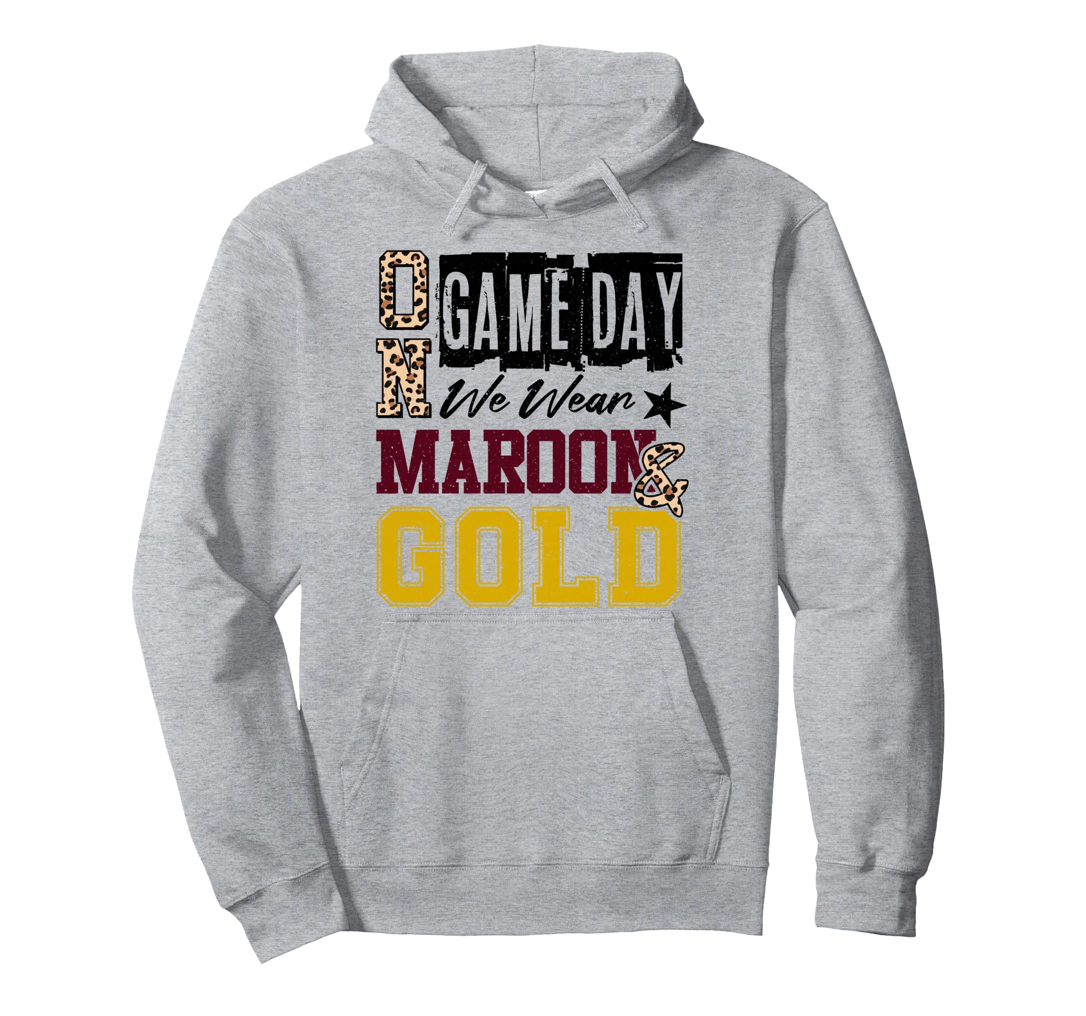 Gameday Football We Wear Maroon And Hoodie - Novelty Apparel Men Women