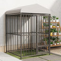 4x4x6 FT Outdoor Dog Kennel,Heavy-Duty Enclosures Outside with UV-Resistant Waterproof Roof Cover and Lock,for Medium and Large Dogs,Easy Assembly