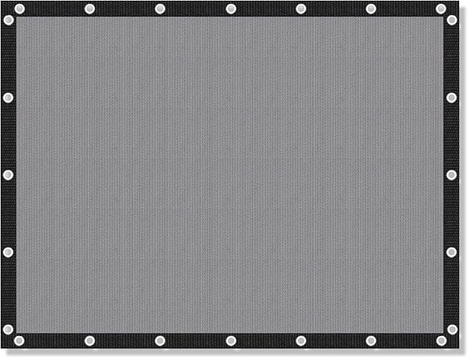 VICLLAX Shade Fabric Sun Shade Cloth with Every 2 FT Grommets for Patio Garden Pergola Cover Canopy 3x22 FT, Light Grey