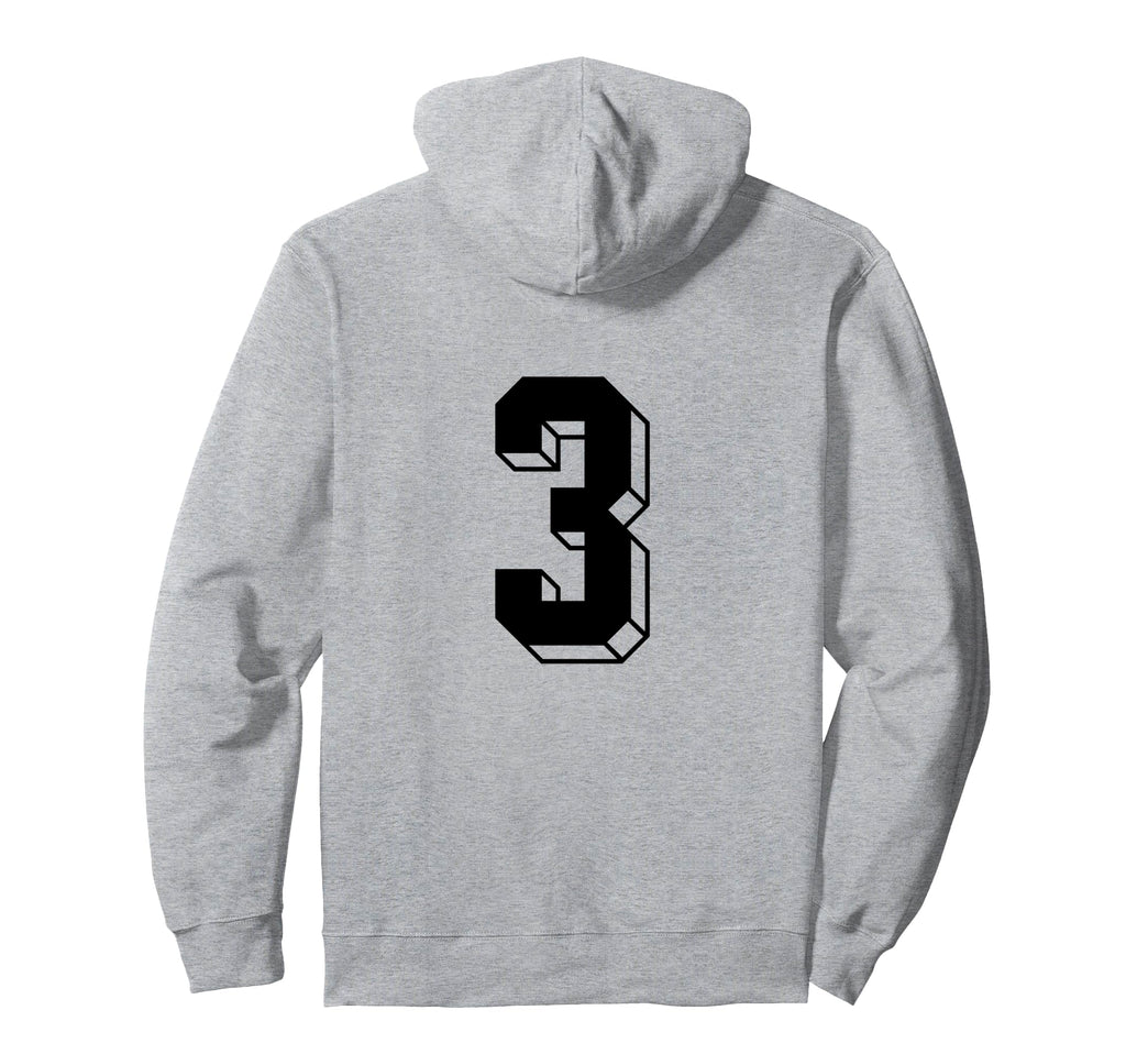 Number 3 Backside 80S 90S Team Jersey Hoodie - Graphic Print Men Women