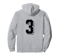 Number 3 Backside 80S 90S Team Jersey Hoodie - Graphic Print Men Women