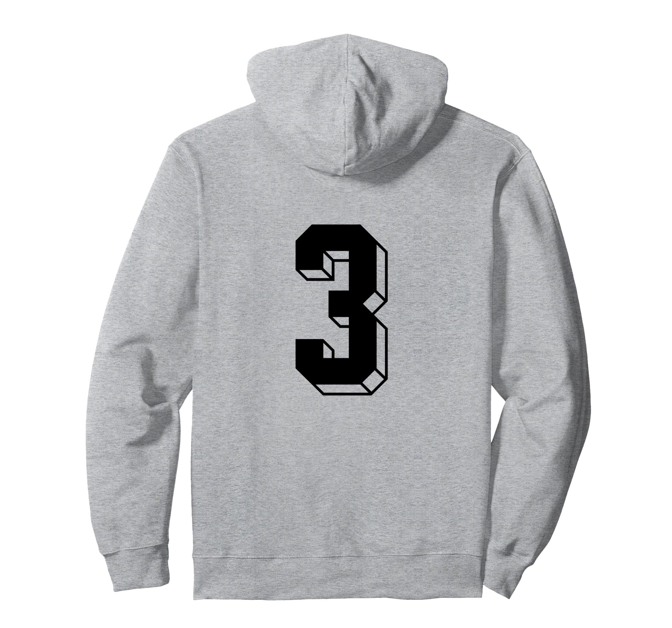 Number 3 Backside 80S 90S Team Jersey Hoodie - Graphic Print Men Women