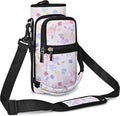 25/32/40/64oz Water Bottle Bag Holder Carrier-Insulated Crossbody Sling Case Sleeve with Strap & Pockets for Men Women Gym Cycling Travel Walking Hiking Camping