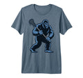 Bigfoot Lacrosse Sasquatch Lax Tri T-Shirt - Novelty Apparel Men Women