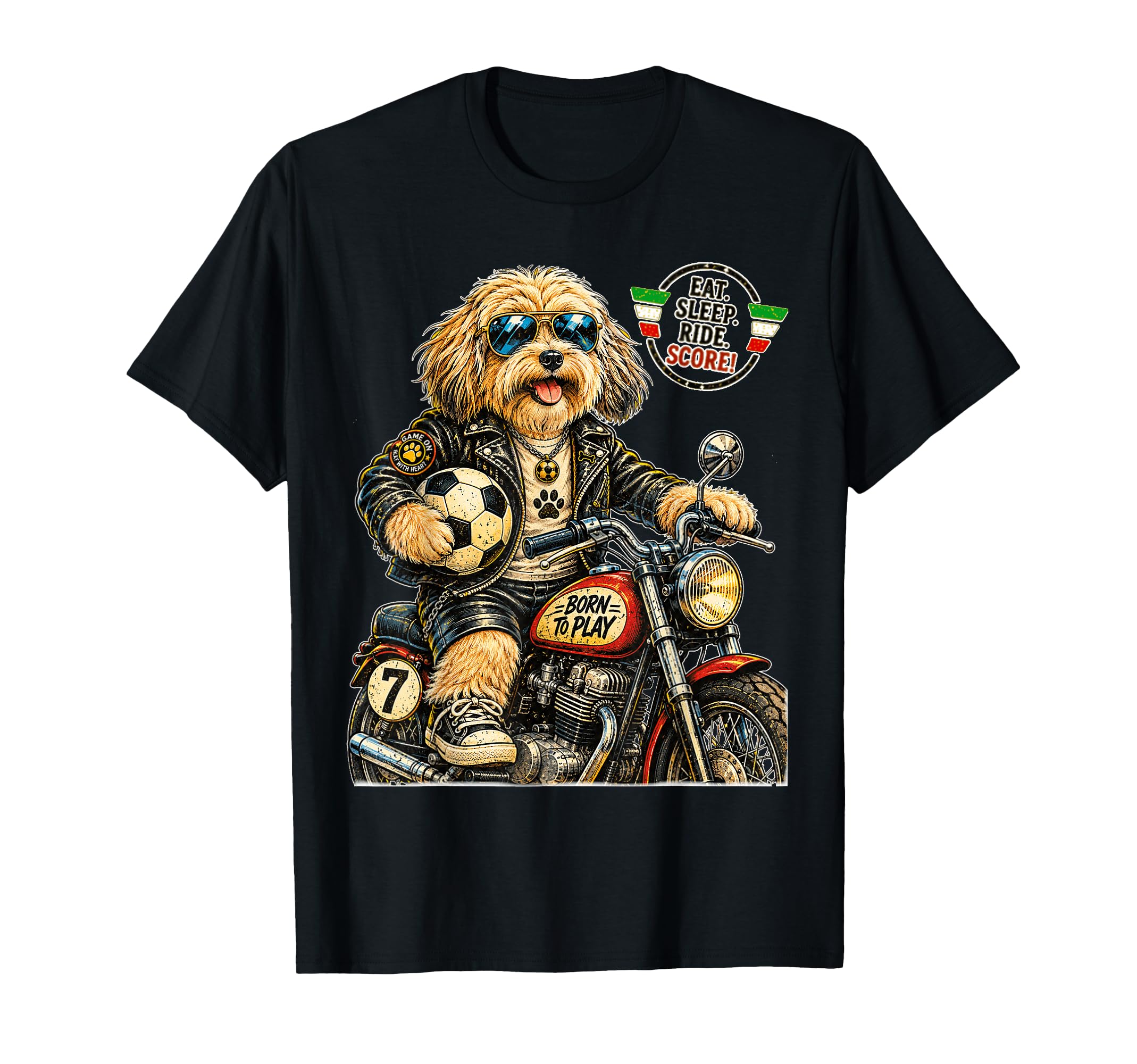 Havanese Ride Motorbike Love Footbal T-Shirt - Custom Art Print Men Women