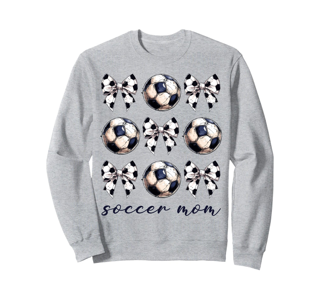 Coquette Bow Soccer Mom Soccer Sweatshirt - Custom Art Print for Adults