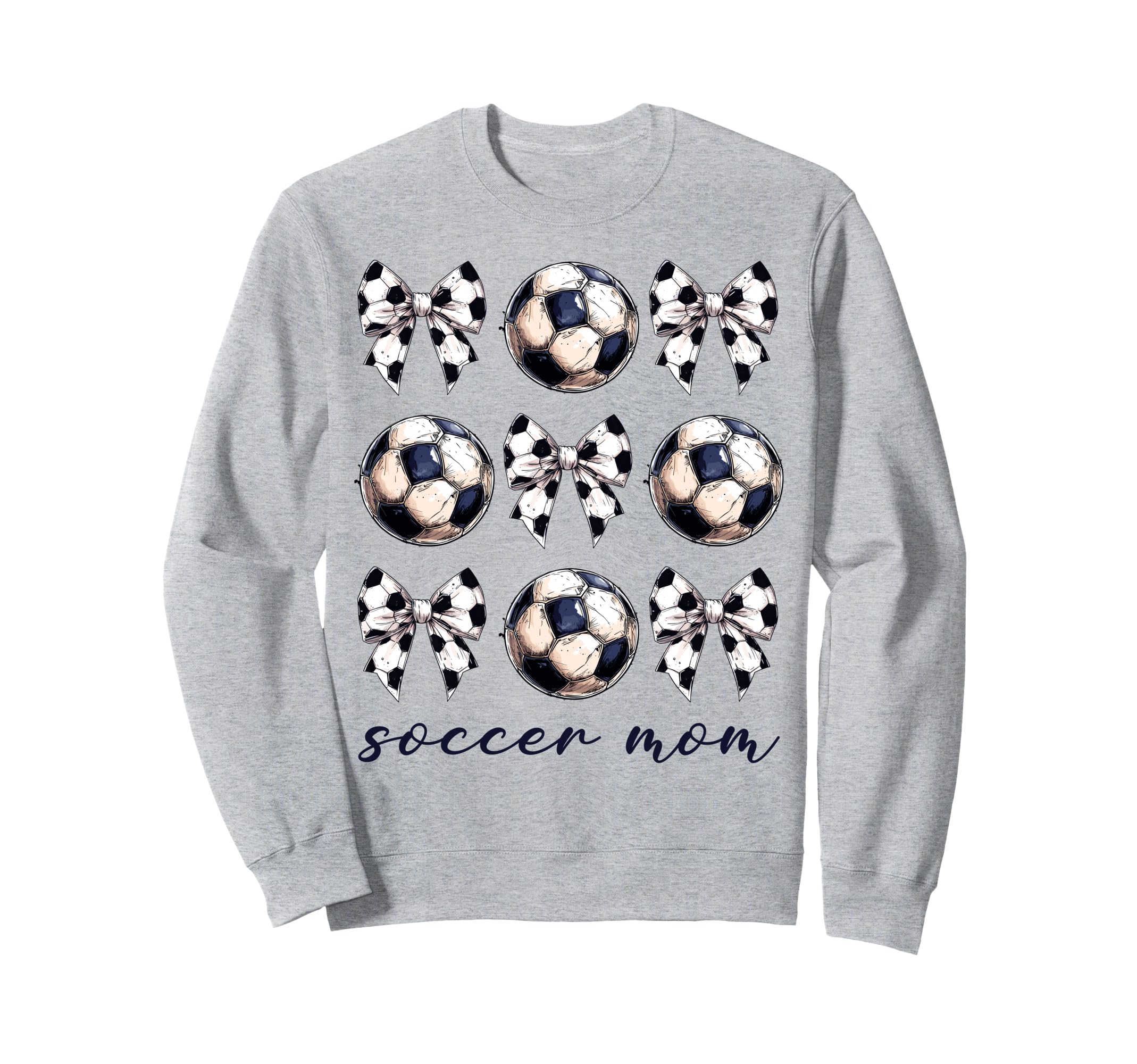 Coquette Bow Soccer Mom Soccer Sweatshirt - Custom Art Print for Adults