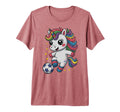 Kawaii Soccer Just Who Loves Unicorns T-Shirt - Novelty Apparel Unisex