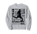 Soccer Typography Word Art Funny Soccer Sweatshirt - Graphic Print Unisex