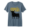 Espana Bull Soccer Ball Silhouette Tri T-Shirt - Unique Graphic Unisex