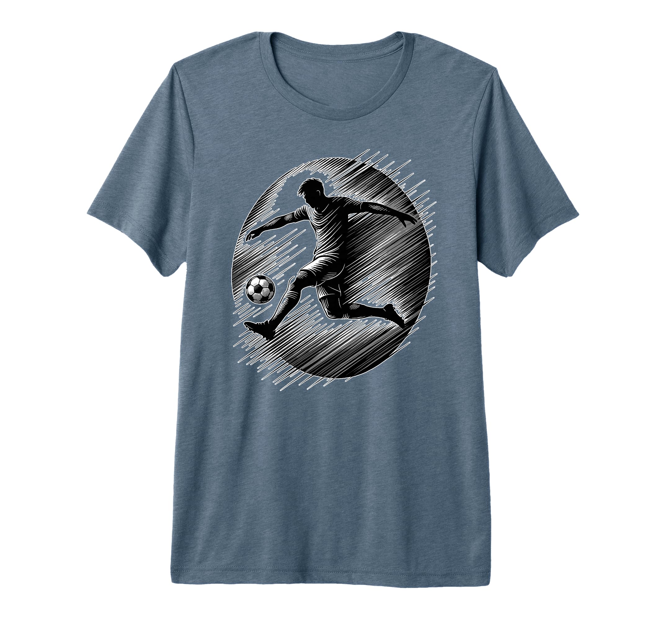 Soccer Motion Teen And Male Athletes Tri T-Shirt - Streetwear Style Unisex
