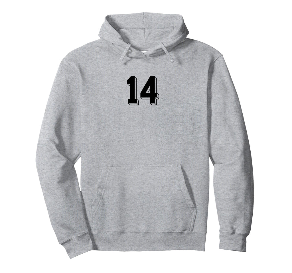 Number 14 80S 90S Soccer Team Jersey Hoodie - Streetwear Style Unisex
