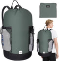 BALEINE 150L Laundry Bag Backpack, 900D Oxford Fabric Large Travel Laundry Bags with Shoulder Straps and 2 Mesh Pockets for College Dorm, Apartment, Laundromat (Dark Grey, 150L)