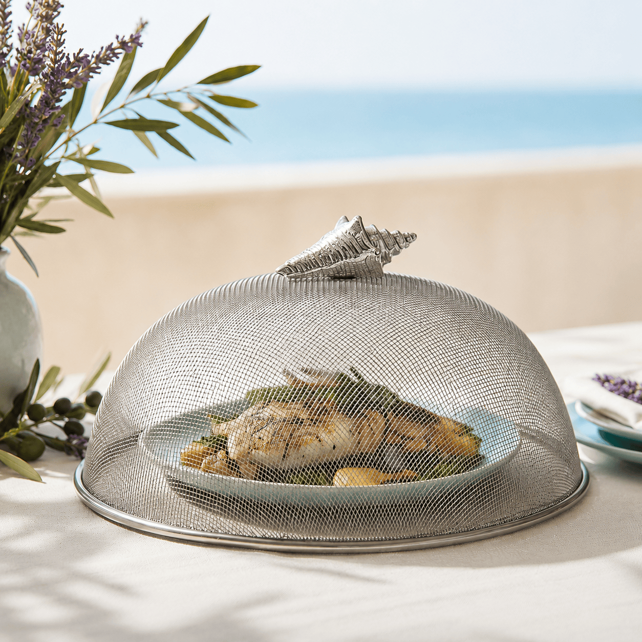 Conch Shell Stainless Mesh Picnic Cover