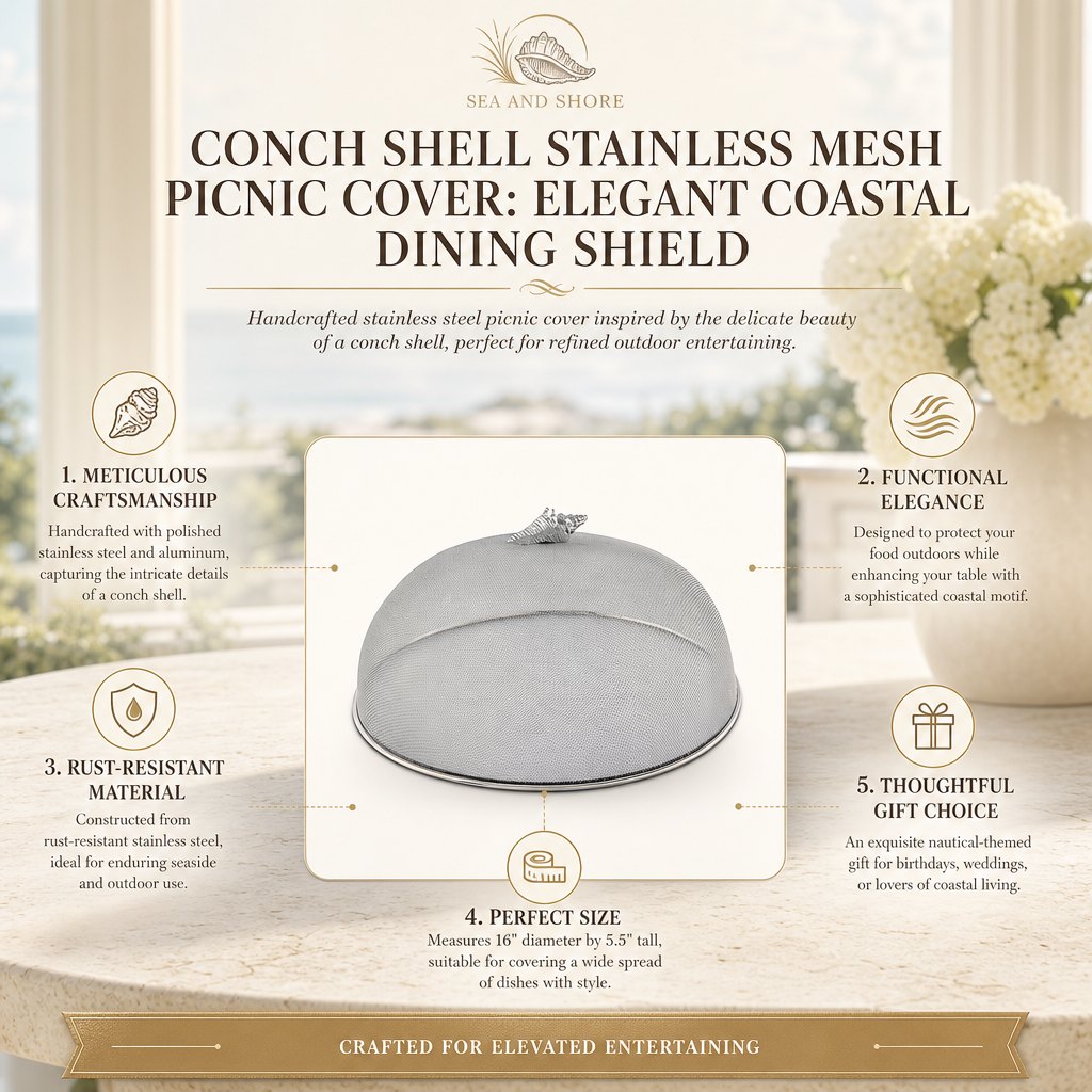 Conch Shell Stainless Mesh Picnic Cover