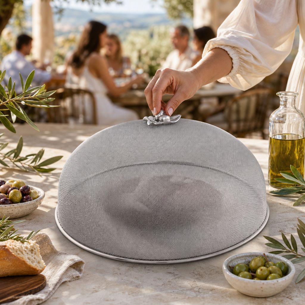 Olive Stainless Mesh Picnic Cover