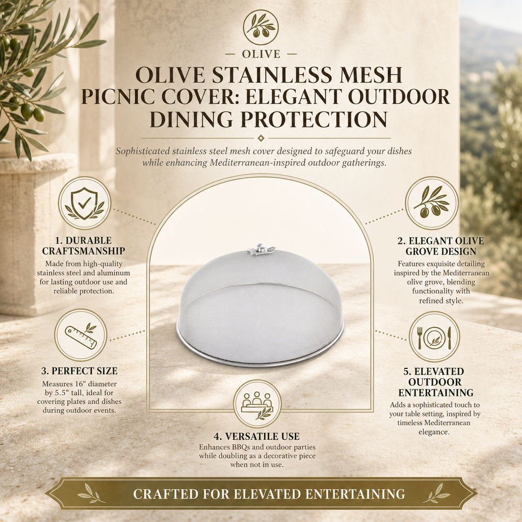 Olive Stainless Mesh Picnic Cover