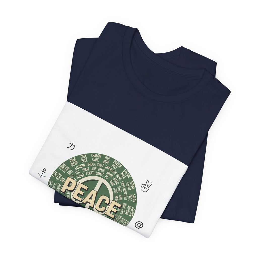 Handwritten Peace Doodle Tee | sketch aesthetic, handwritten message apparel