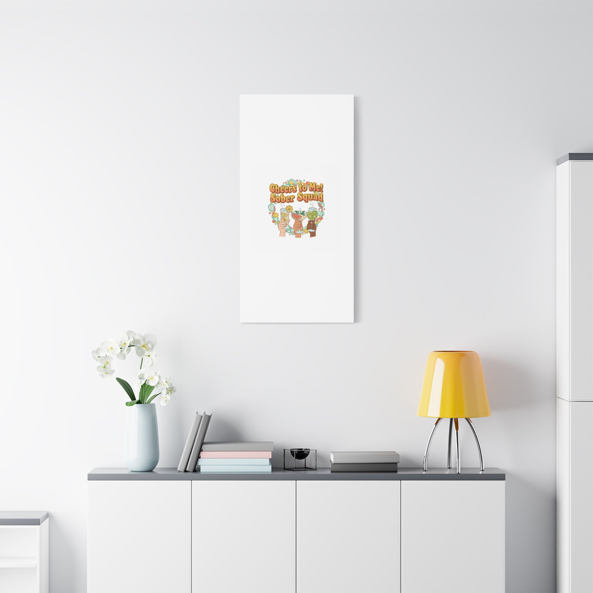 Cheers to Me Sober Squad Canvas | Dry January Mocktail Art