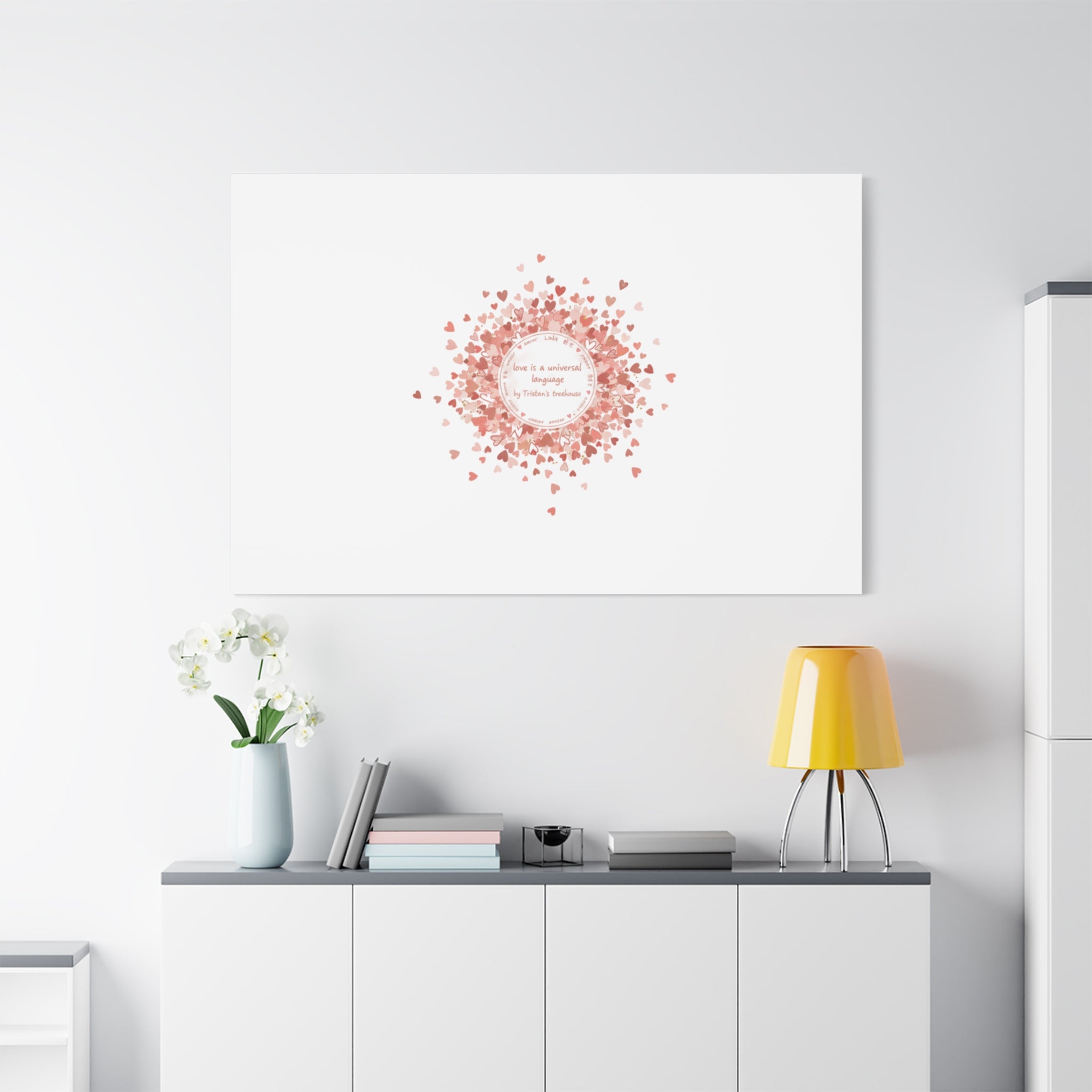 Tiny Heart Confetti Canvas | Matte Stretched Wall Art