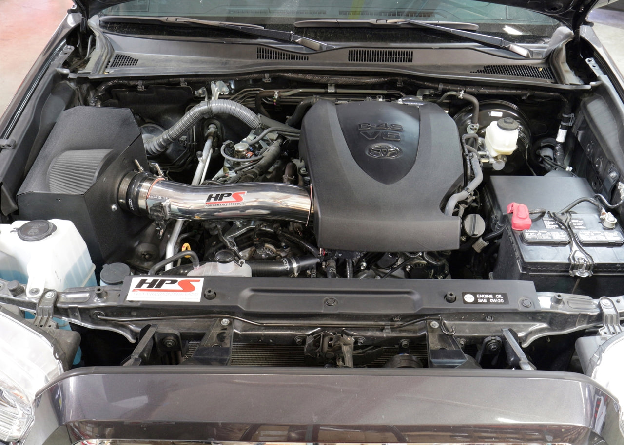 HPS Performance Products HPS Shortram Air Intake Kit 2016-2023 Toyota Tacoma 3.5L V6, Includes Heat Shield, 827-595