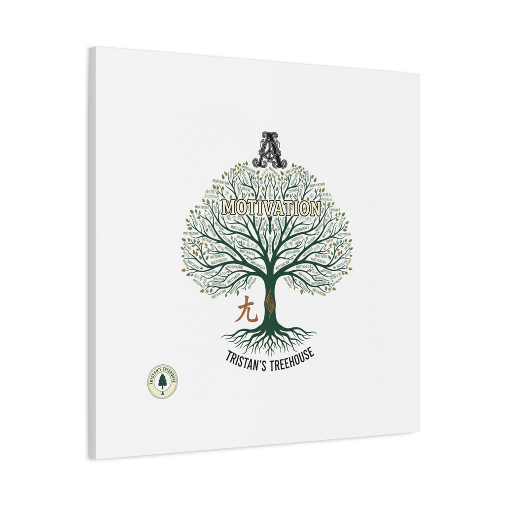 Handwritten Doodle Tree Canvas | Matte Stretched Wall Art