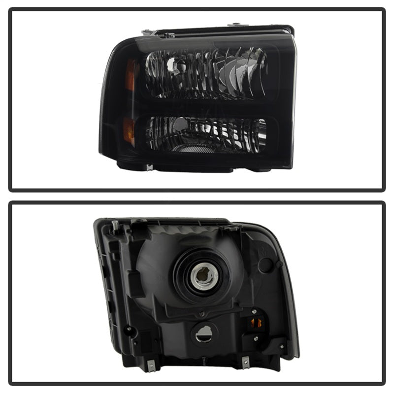 SPYDER Xtune Ford F250/350/450 Super Duty 05-07 Crystal Headlights Black Smoked HD-JH-FS05-AM-BSM 9030444