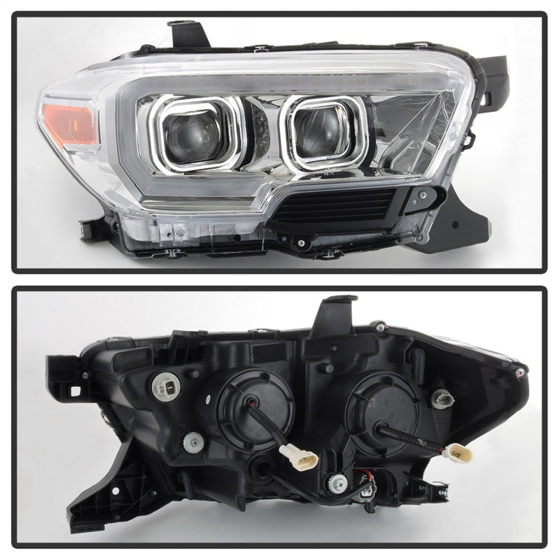 SPYDER xTune Toyota Tacoma 16-18 DRL Light Bar Projector Headlights - Chrome PRO-JH-TTA16-LBDRL-C 9039263