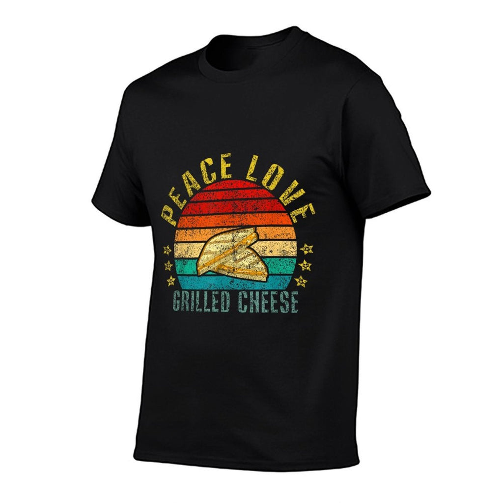 Peace Love Grilled Cheese Funny Retro  Lightweight T-Shirt
