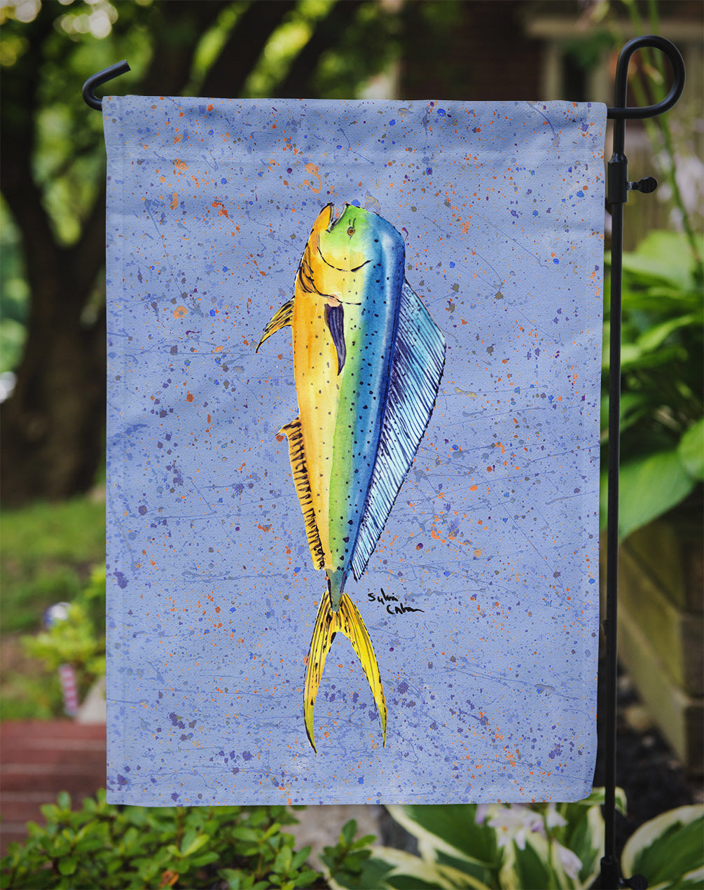 Fish Dolphin Garden Flag Mailbox Decorative Yard Banner Outside Patio Artwork for Flower Beds, Garden Size, Multicolor