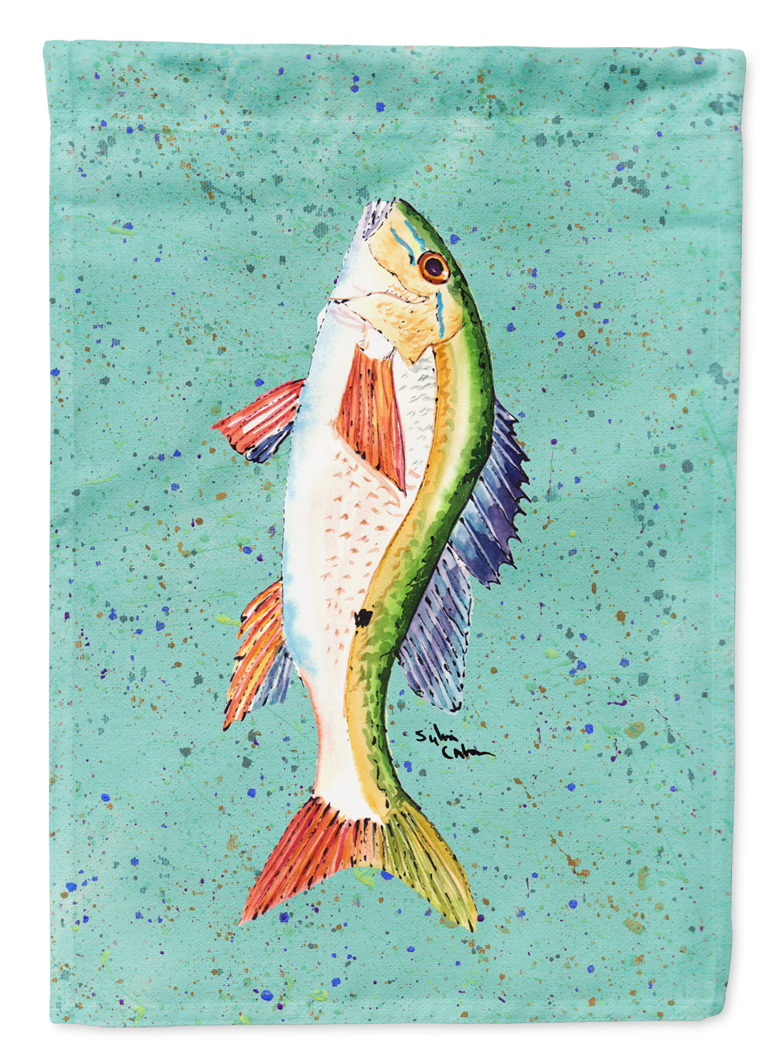 Fish Mutton Snapper Garden Flag Mailbox Decorative Yard Banner Outside Patio Artwork for Flower Beds, Garden Size, Multicolor