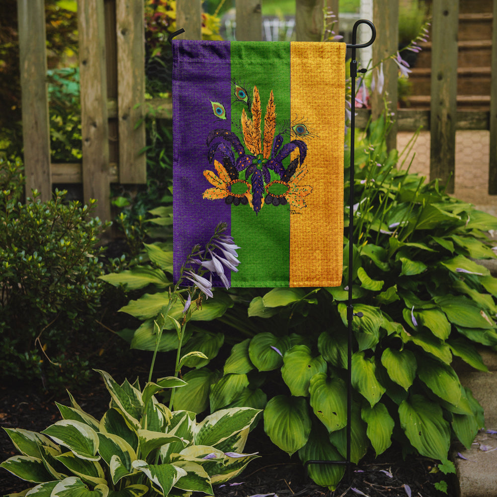 Mardi Gras Feathered Mask Garden Flag Mailbox Decorative Yard Banner Outside Patio Artwork for Flower Beds, Garden Size, Multicolor
