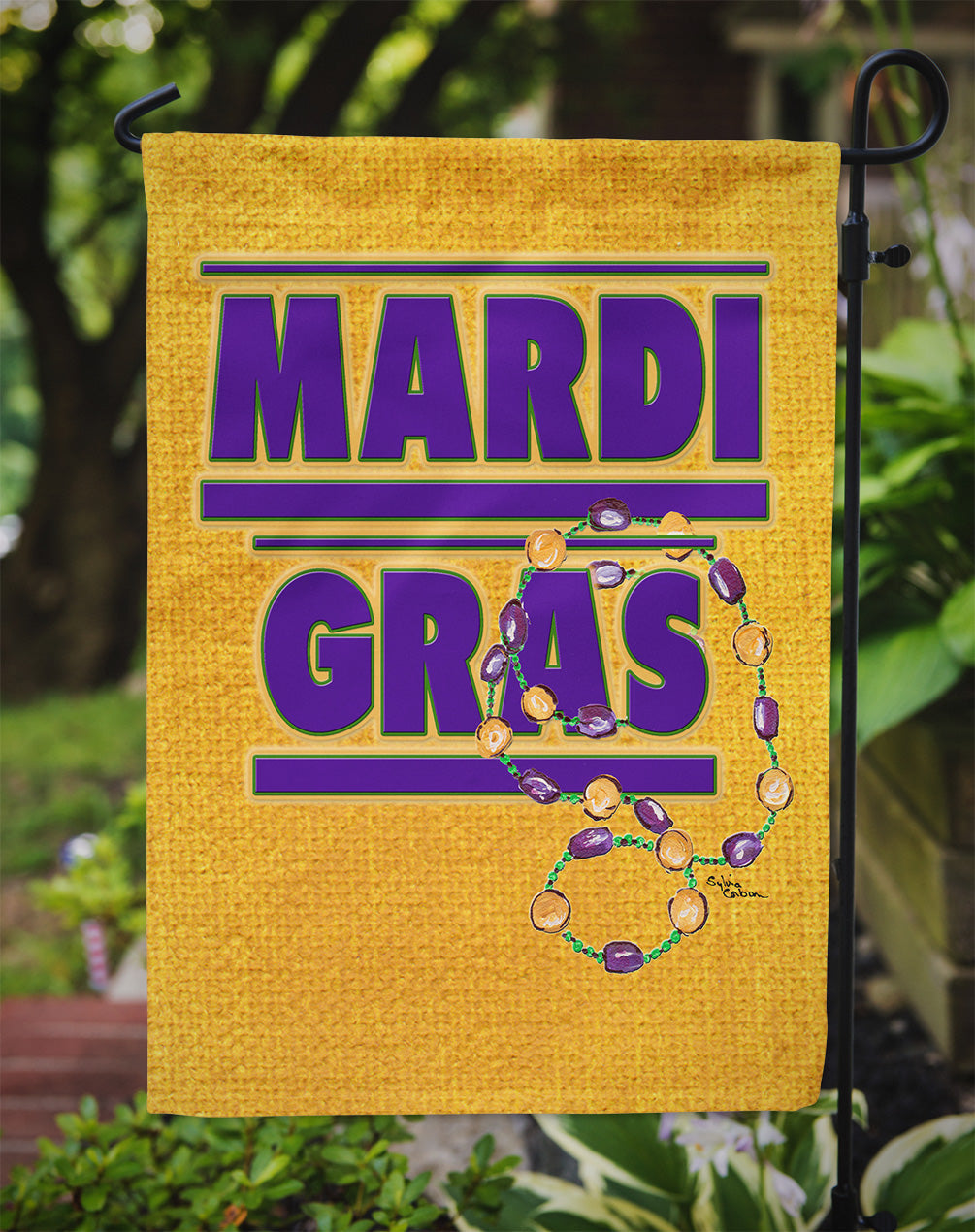 Mardi Gras Garden Flag Mailbox Decorative Yard Banner Outside Patio Artwork for Flower Beds, Garden Size, Multicolor