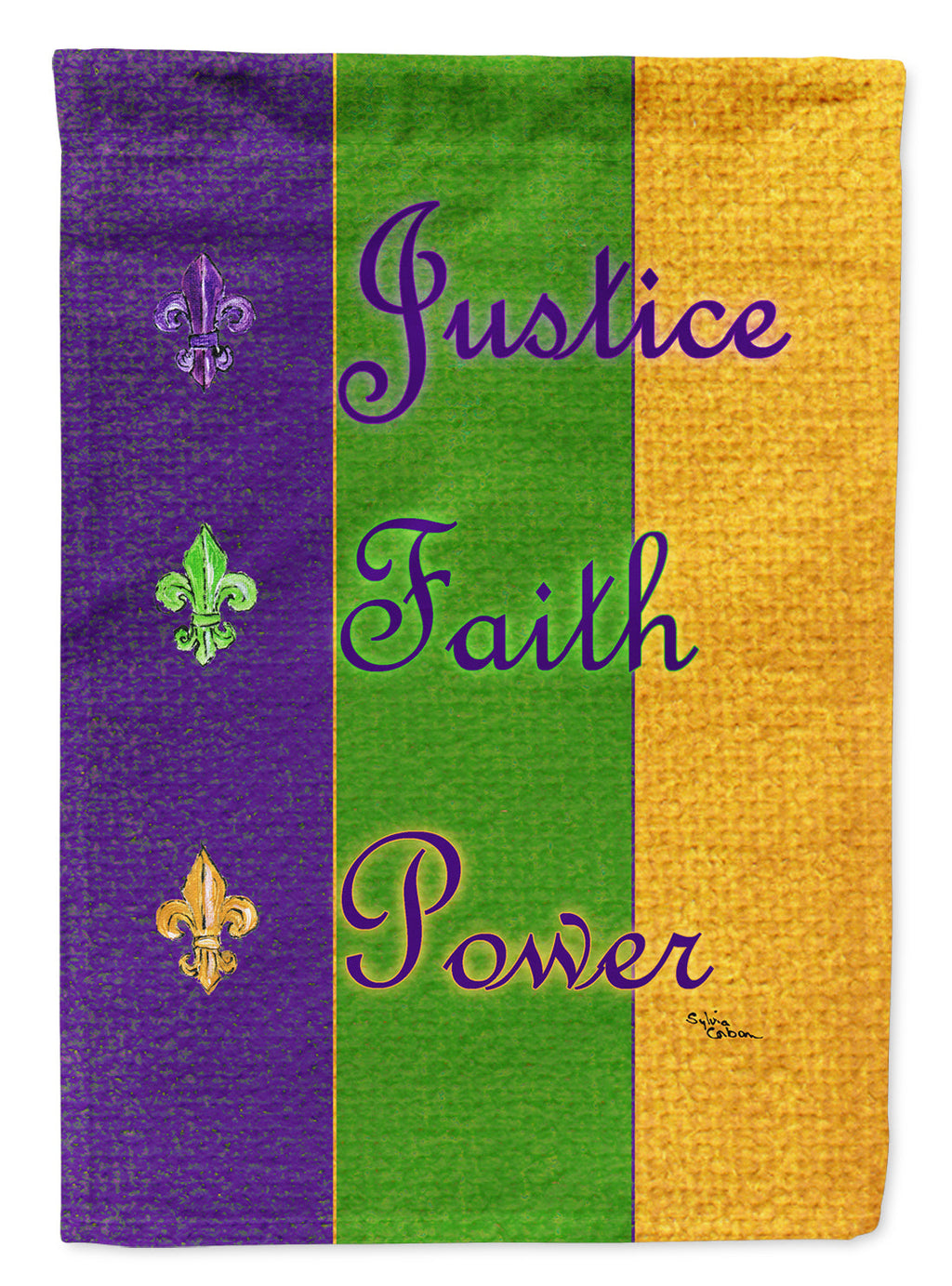 Mardi Gras Peace Faith and Justice Garden Flag Mailbox Decorative Yard Banner Outside Patio Artwork for Flower Beds, Garden Size, Multicolor