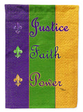 Mardi Gras Peace Faith and Justice Garden Flag Mailbox Decorative Yard Banner Outside Patio Artwork for Flower Beds, Garden Size, Multicolor