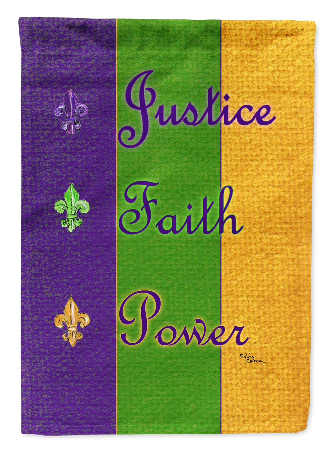 Mardi Gras Peace Faith and Justice Garden Flag Mailbox Decorative Yard Banner Outside Patio Artwork for Flower Beds, Garden Size, Multicolor