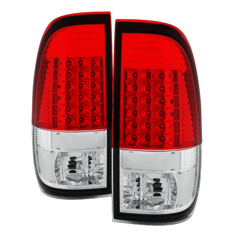 SPYDER Xtune Ford F150 Styleside 97-03 Super Duty 99-07 LED Tail Lights Red Clear ALT-JH-FF15097-LED-RC 9027666
