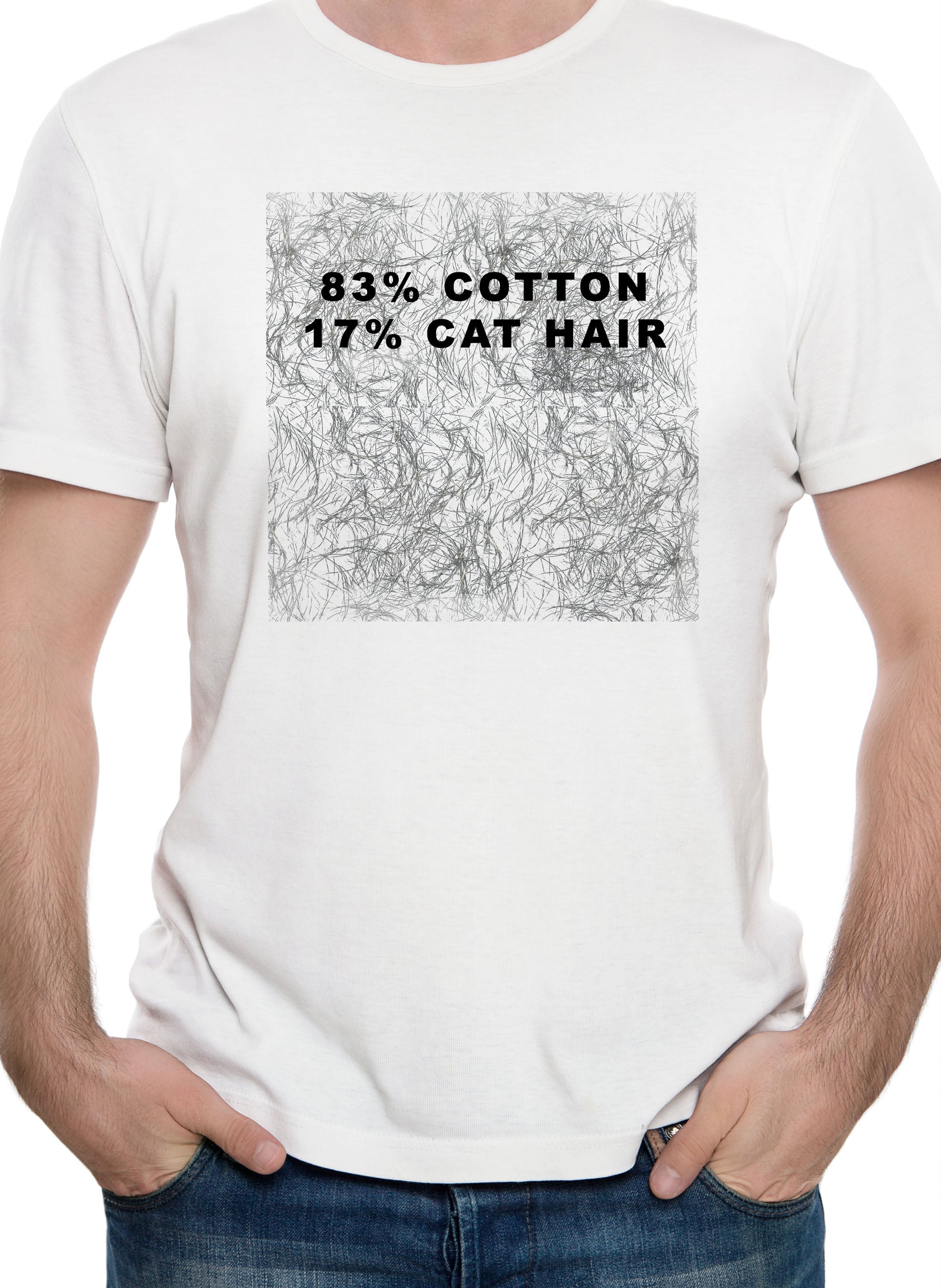 83% Cotton 17% Cat Hair T-Shirt