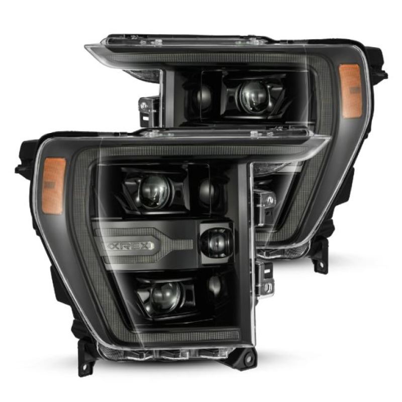 AlphaRex 21-22 Ford F150 Luxx-Series Projector Headlights Alpha-Black w/Activ Light/Seq Signal 880169 *Discontinued