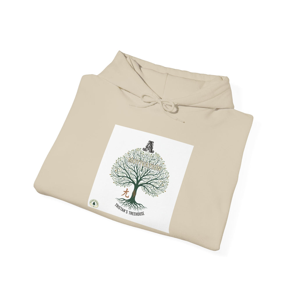 Handwritten Tree Doodle Hoodie | sketch aesthetic, handwritten message apparel