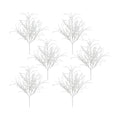 White Glitter Twig Bush (Set of 6)