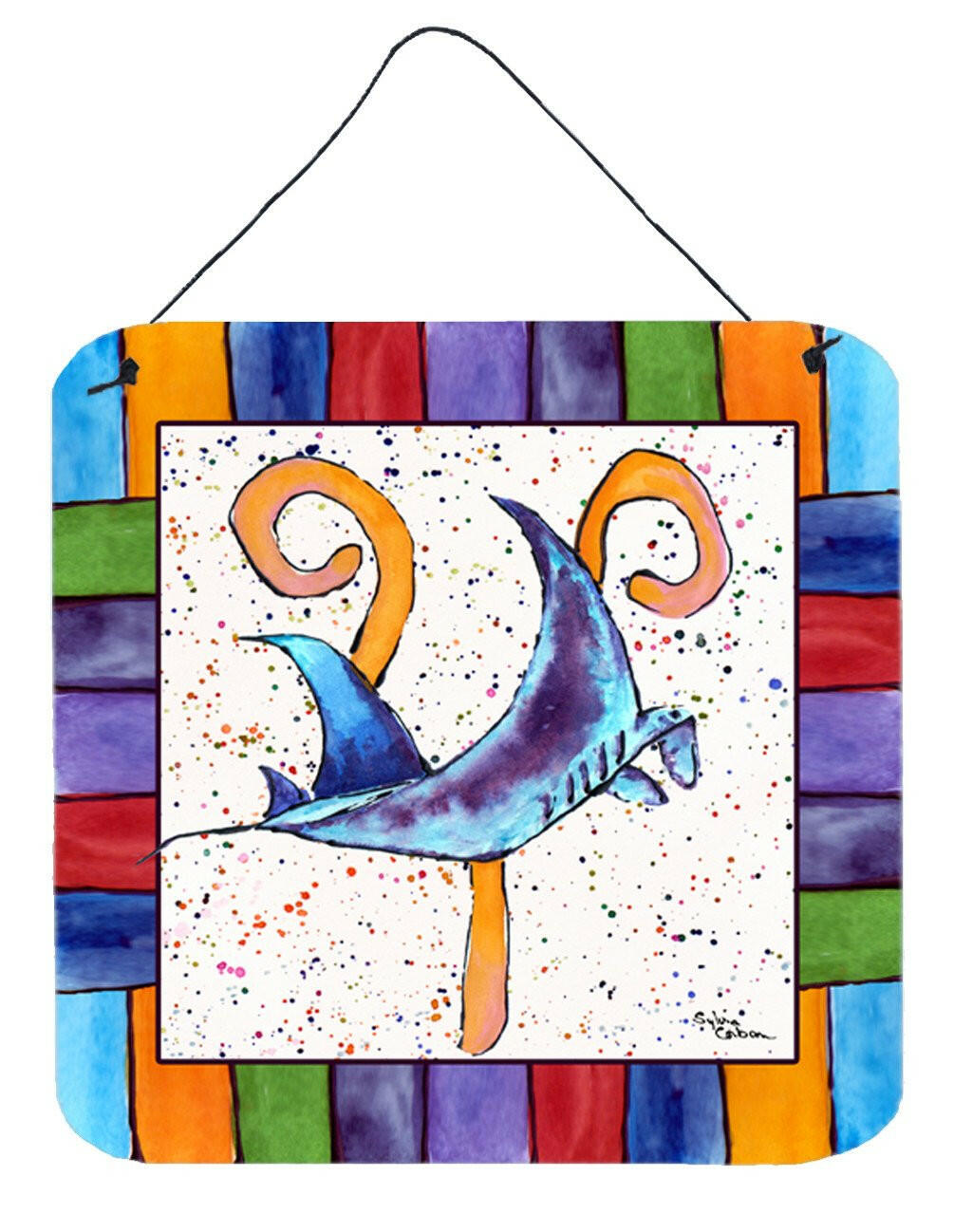 Beach and Seafood Letter Y Wall or Door Hanging Prints Aluminum Metal Sign Kitchen Wall Bar Bathroom Plaque Home Decor, 6x6, Multicolor