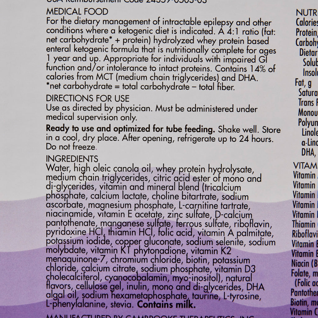 KetoVie™ Peptide 4:1 Ketogenic Medical Food, 8.5-ounce carton 50303