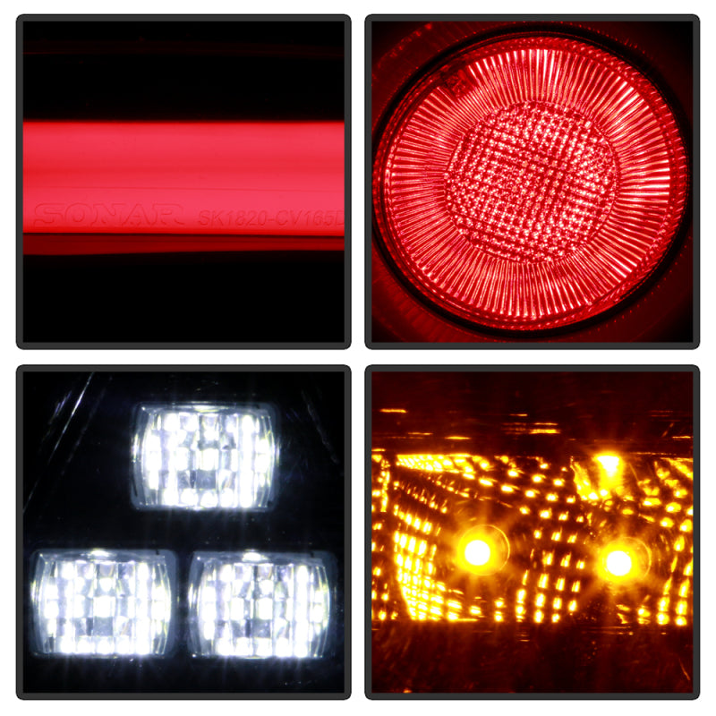 SPYDER 16-19 Honda Civic 5 Door Hatchback Light Bar LED Tail Lights - Black Chrome(ALT-YD-HC16HB-BC) 5088819