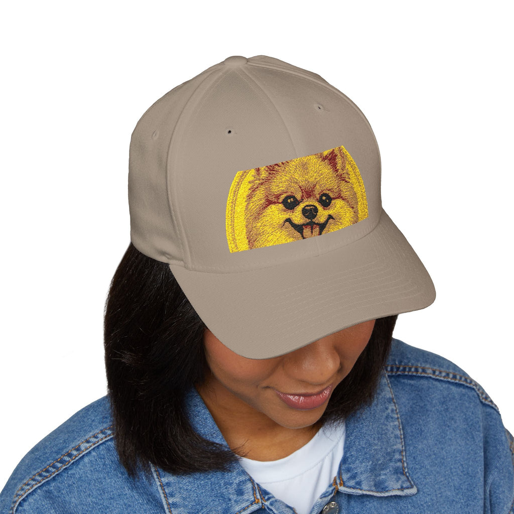 Embroidered Funny Pomeranian Dog Cap – Cute Dog Face Baseball Hat