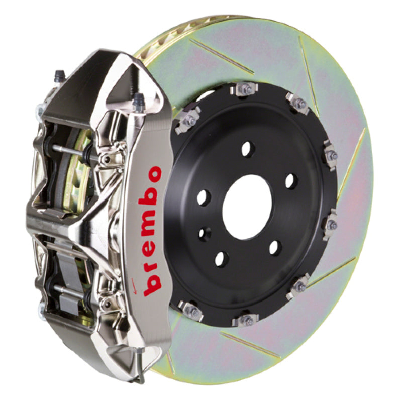 Brembo 07-18 Wrangler/Unlimited Front GTR BBK 6 Pist Billet 365x34 2pc Rotor Slotted Type1 - Nickel 1N2.8508AR