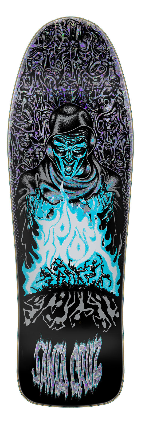 Santa Cruz Knox "Firepit" Silver Kaleidoscope 10" Skateboard Deck