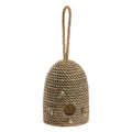 Hanging Bee Hive Bird House with Rope Accent 8.5"H